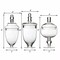 3 pcs 9" 10" 11" tall Clear Glass Apothecary Jars Lids Wedding Supplies
